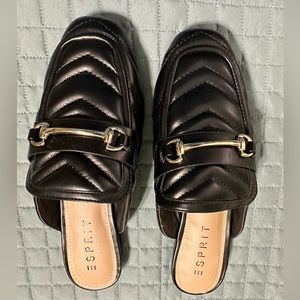 Esprit black mules